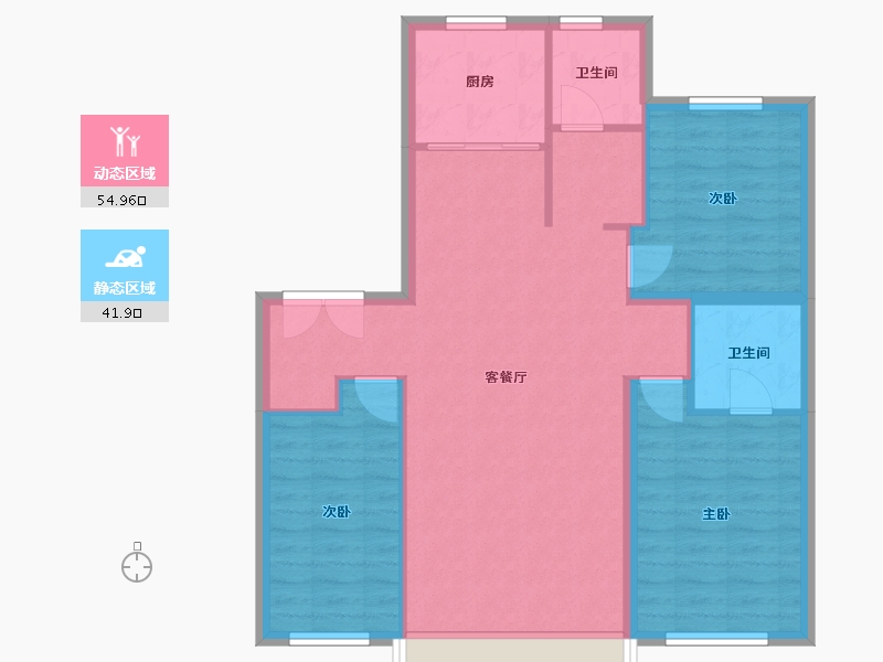 黑龙江省-佳木斯市-伟业中央公园-97.44-户型库-动静分区