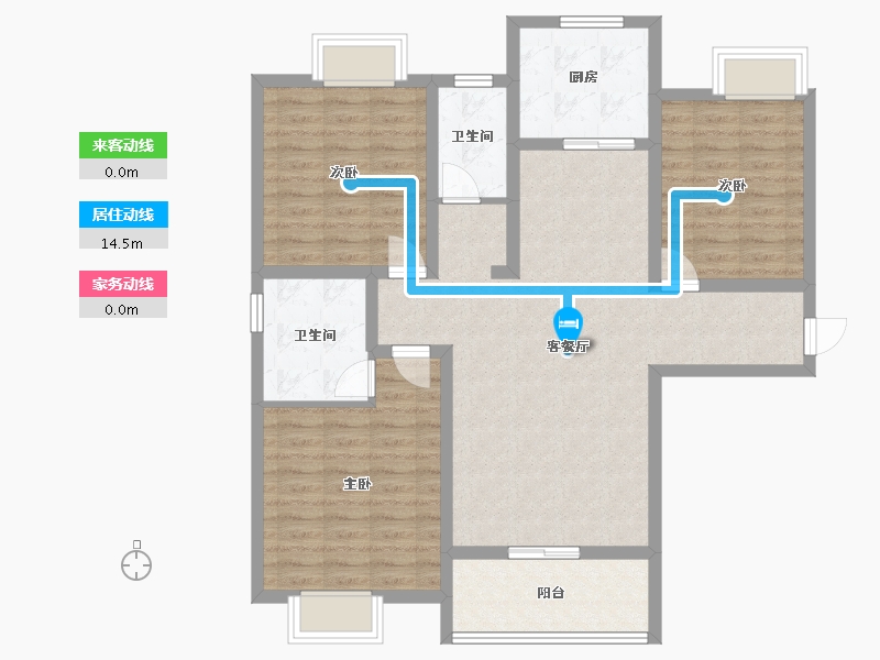 河南省-驻马店市-华锦致雅居-102.40-户型库-动静线