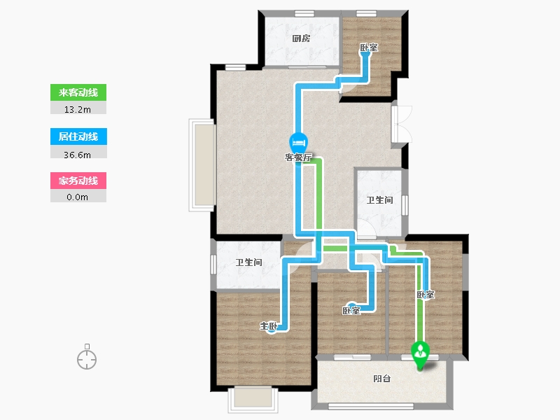 安徽省-安庆市-置地天玺三期-116.80-户型库-动静线