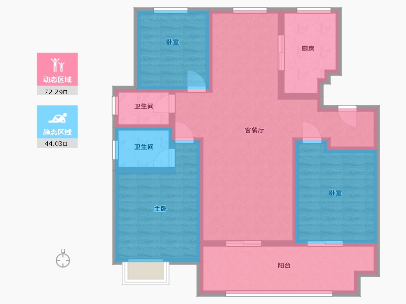 山东省-潍坊市-天泰紫金公馆-102.92-户型库-动静分区