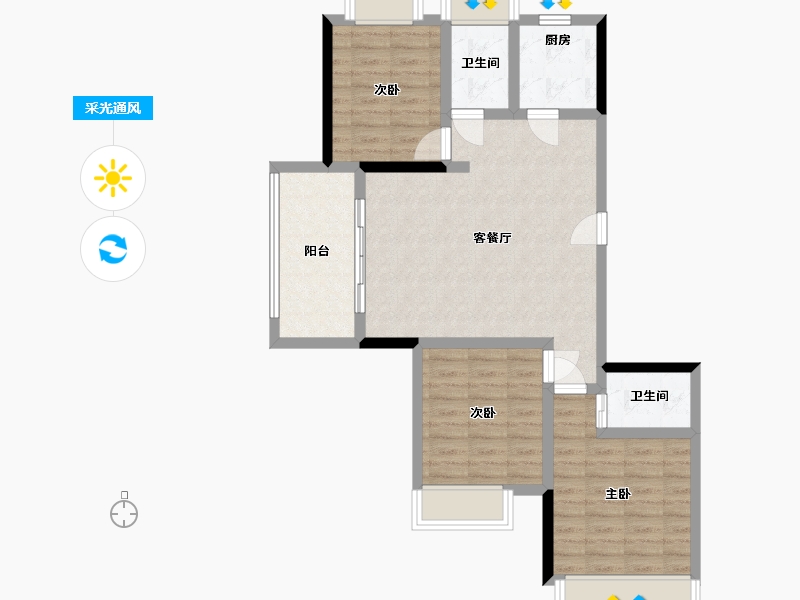 湖北省-恩施土家族苗族自治州-施州华府-92.00-户型库-采光通风