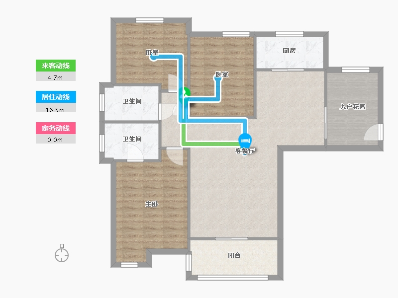 湖北省-宜昌市-香山总部鑫苑-106.40-户型库-动静线