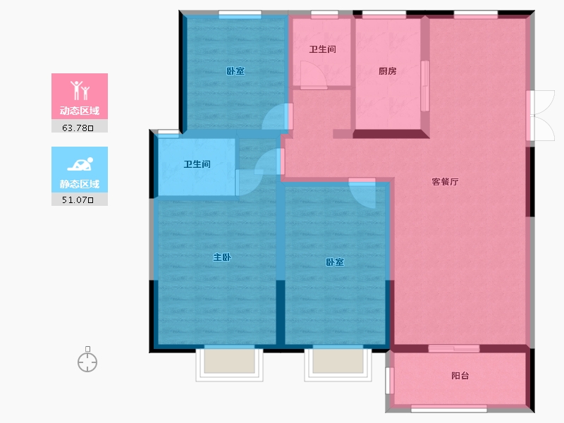 江苏省-连云港市-连云华东国际新城商住楼-102.24-户型库-动静分区