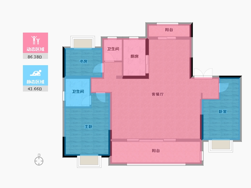 安徽省-安庆市-未来中心-116.11-户型库-动静分区