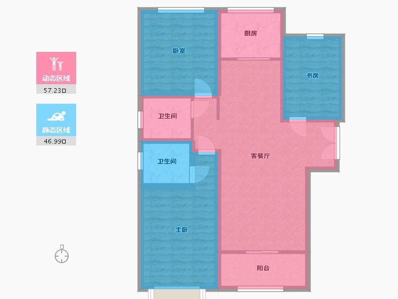 河北省-邢台市-玺悦台-93.00-户型库-动静分区