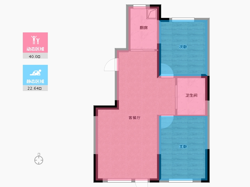 吉林省-长春市-万龙青东银河城-65.79-户型库-动静分区