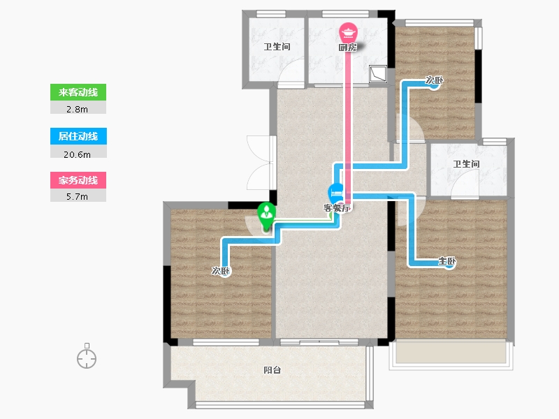 安徽省-铜陵市-拓基鼎元府邸-113.00-户型库-动静线