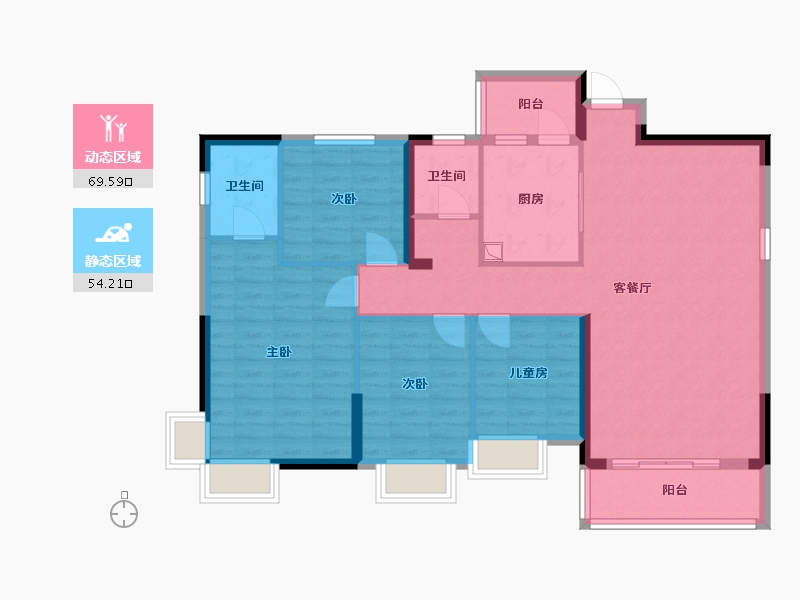 广西壮族自治区-南宁市-被服家园-118.06-户型库-动静分区