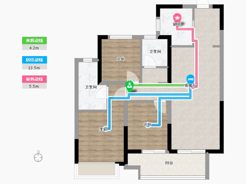 河南省-郑州市-旭辉一江云著-83.06-户型库-动静线