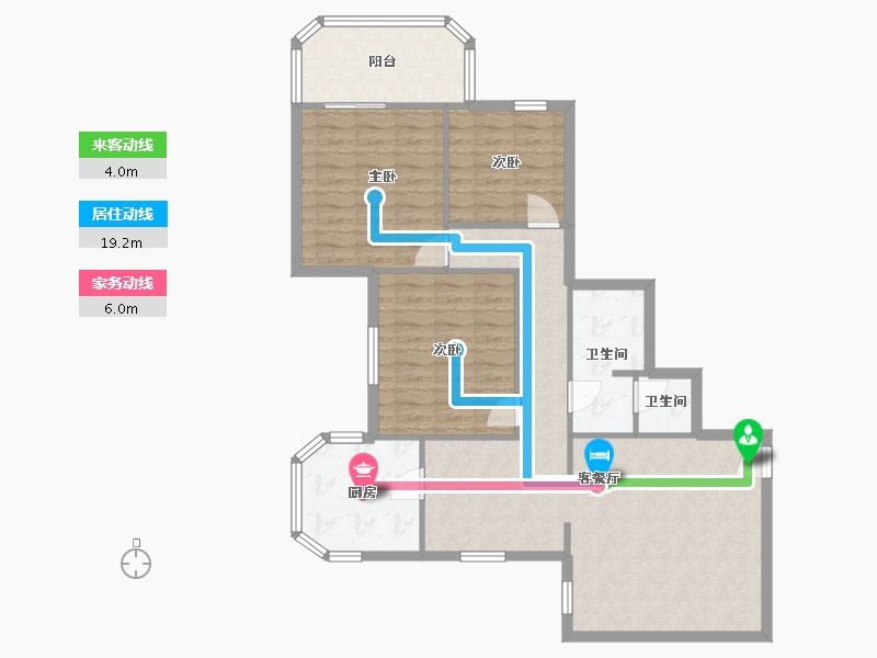 山东省-临沂市-桃源大厦-106.34-户型库-动静线