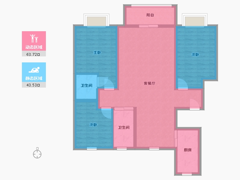 河北省-邢台市-翰林名邸-97.42-户型库-动静分区