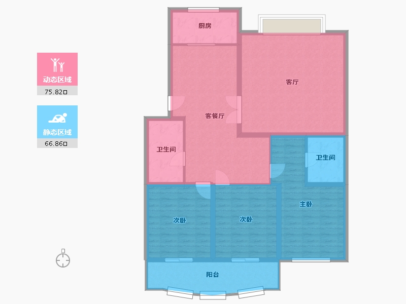 浙江省-台州市-杏花小区-149.00-户型库-动静分区