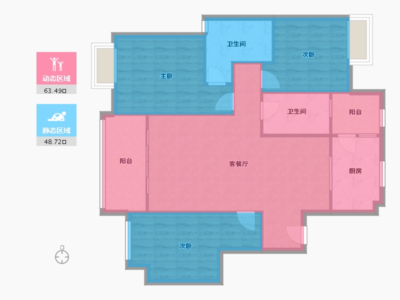 四川省-德阳市-首府花雨树-104.00-户型库-动静分区