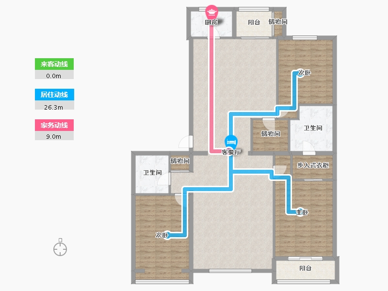 北京-北京市-西屋国际公寓-185.60-户型库-动静线