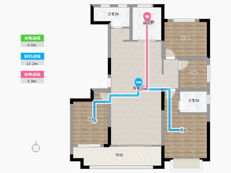 山东省-日照市-泰禾家园-111.20-户型库-动静线