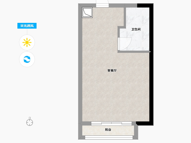 广东省-深圳市-深国际万科和颂轩-31.20-户型库-采光通风