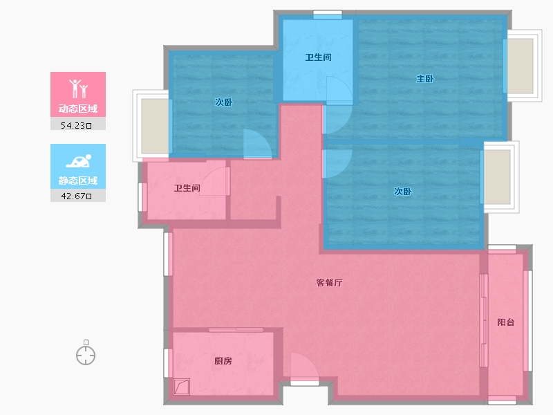 贵州省-遵义市-悦城-99.00-户型库-动静分区