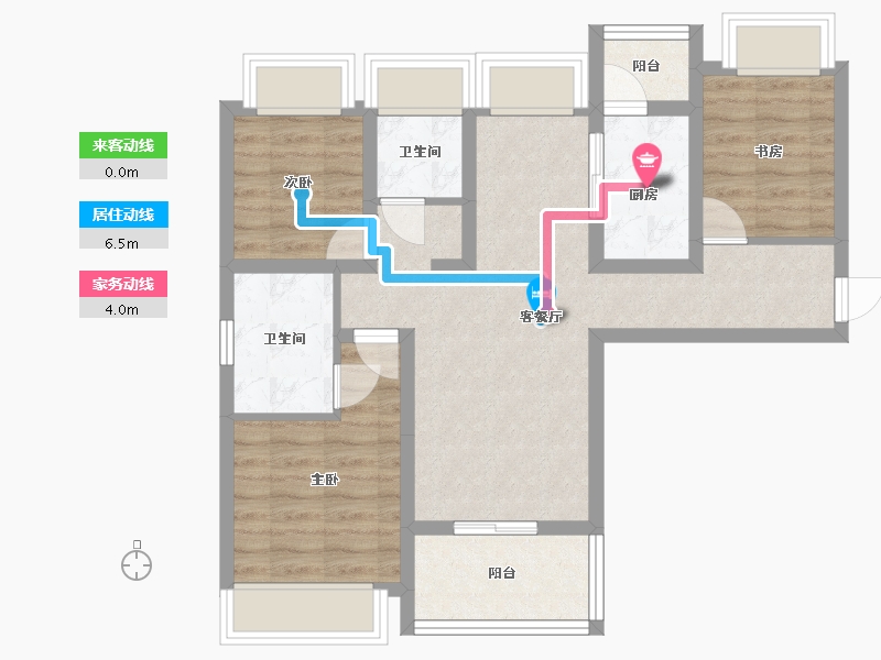 广东省-深圳市-观山嘉苑A座-86.00-户型库-动静线