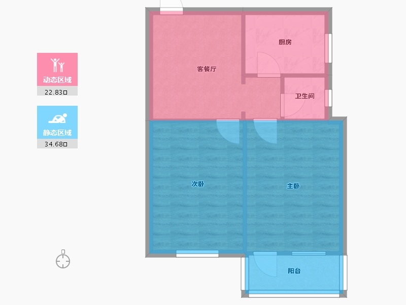 山东省-济南市-山东技师学院宿舍-53.48-户型库-动静分区