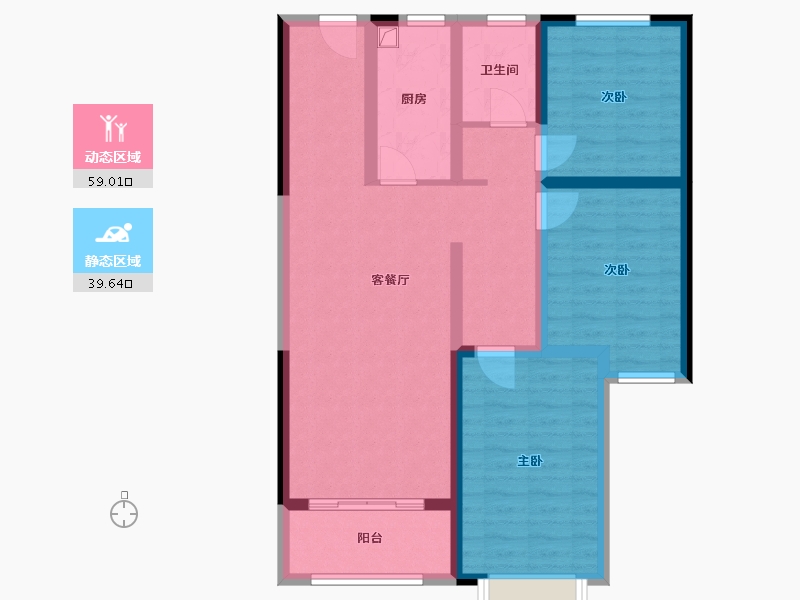 甘肃省-陇南市-成县东昇同谷里-87.38-户型库-动静分区