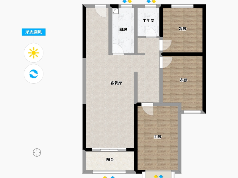 甘肃省-陇南市-成县东昇同谷里-87.38-户型库-采光通风