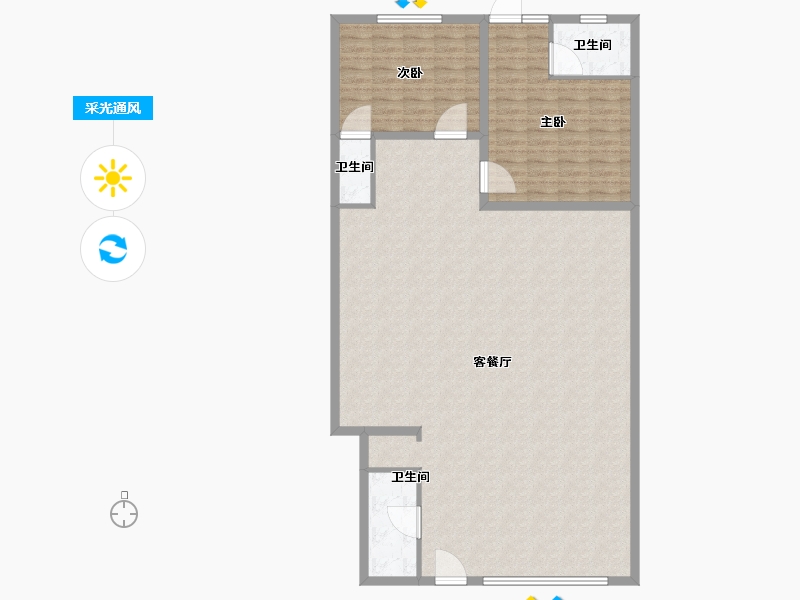 山西省-运城市-永济市南山公馆-144.00-户型库-采光通风