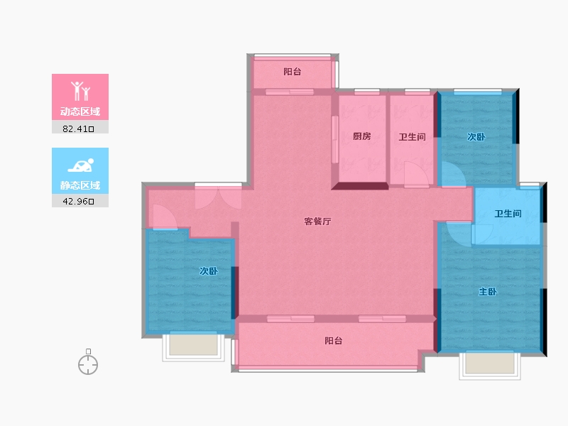 河南省-商丘市-蓝湖宸院-113.82-户型库-动静分区