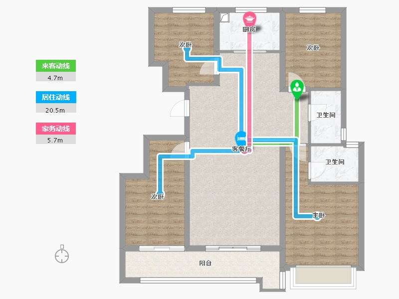 河北省-沧州市-学府铭苑-三期-115.00-户型库-动静线