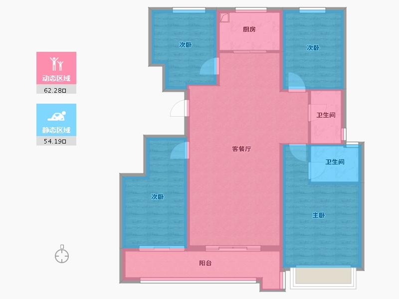 河北省-沧州市-学府铭苑-三期-115.00-户型库-动静分区