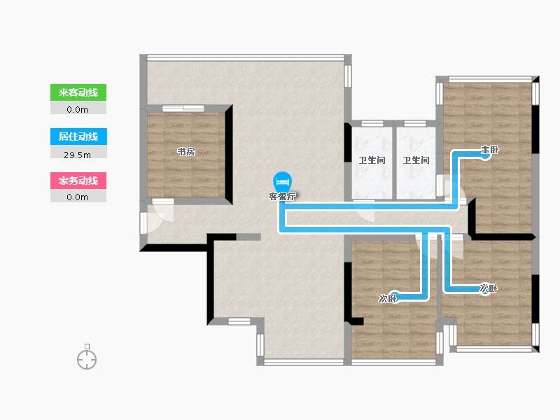 广西壮族自治区-南宁市-上林苑-130.00-户型库-动静线