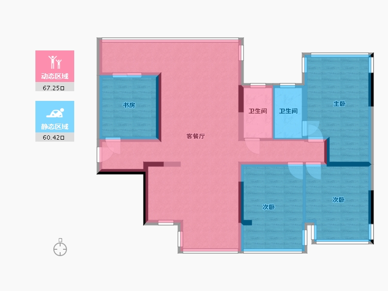 广西壮族自治区-南宁市-上林苑-130.00-户型库-动静分区