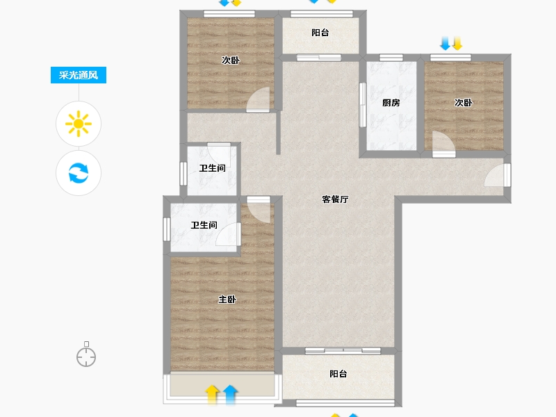 河南省-漯河市-祥龙凤凰城-99.34-户型库-采光通风