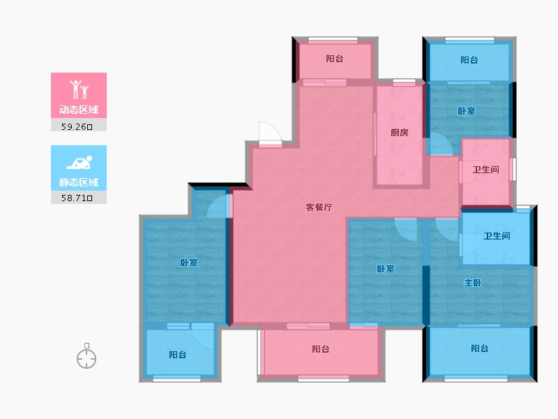 广西壮族自治区-柳州市-柳州金科天宸-110.40-户型库-动静分区