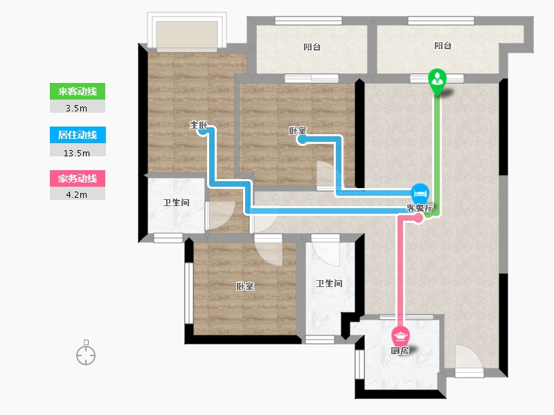 福建省-漳州市-中骏丽景府-80.80-户型库-动静线