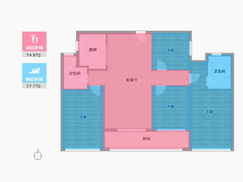 浙江省-杭州市-绿城锦海棠-101.76-户型库-动静分区