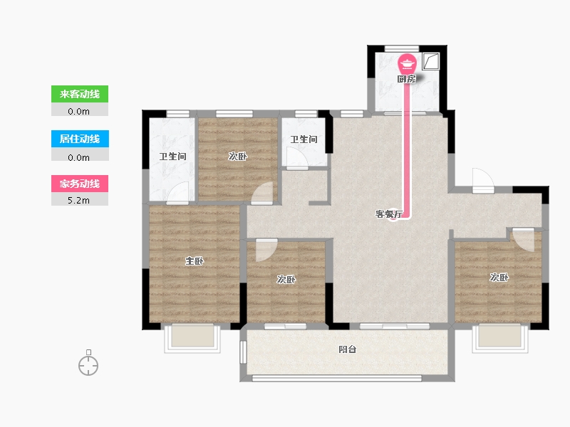 浙江省-宁波市-官山印小区-106.40-户型库-动静线