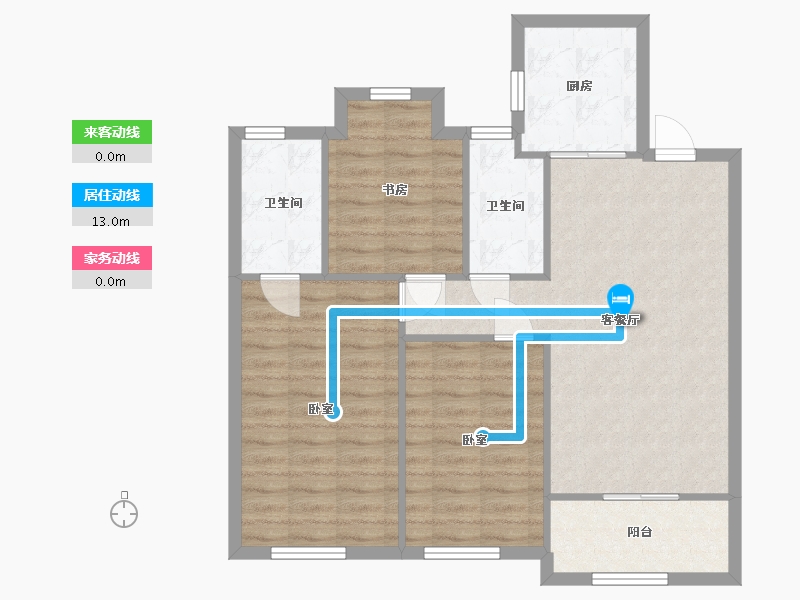 江苏省-苏州市-金地-84.00-户型库-动静线