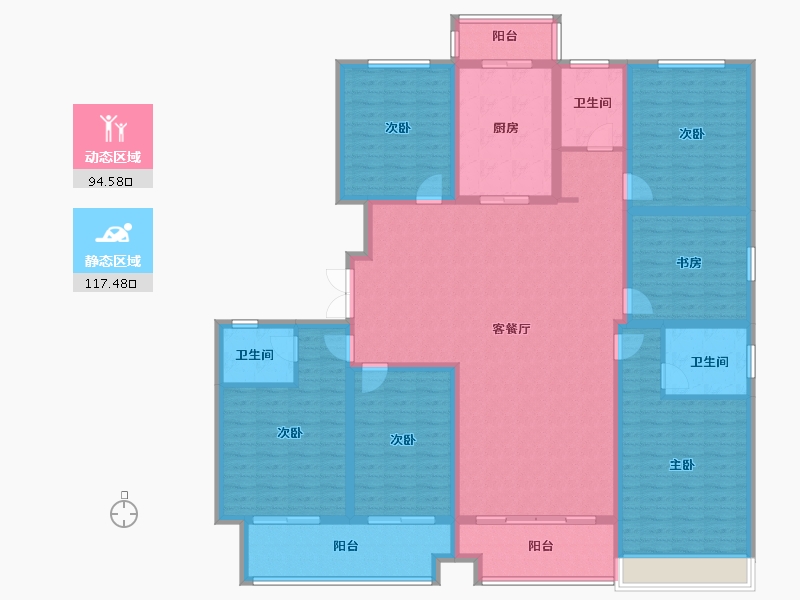 山东省-菏泽市-中达宜居荷苑-192.00-户型库-动静分区