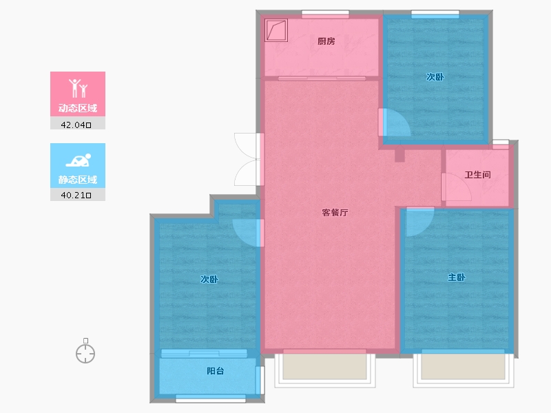 河北省-衡水市-中超名著-88.80-户型库-动静分区