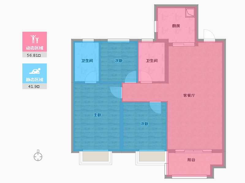 江西省-南昌市-保利紫云-89.00-户型库-动静分区