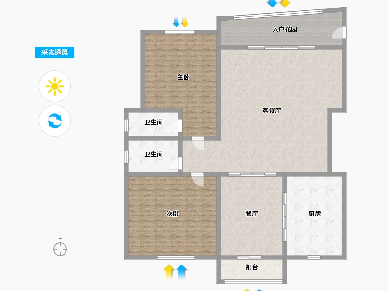 福建省-莆田市-兰溪新天地-180.00-户型库-采光通风