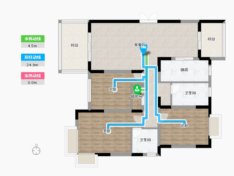 江苏省-镇江市-南山华庭-112.21-户型库-动静线