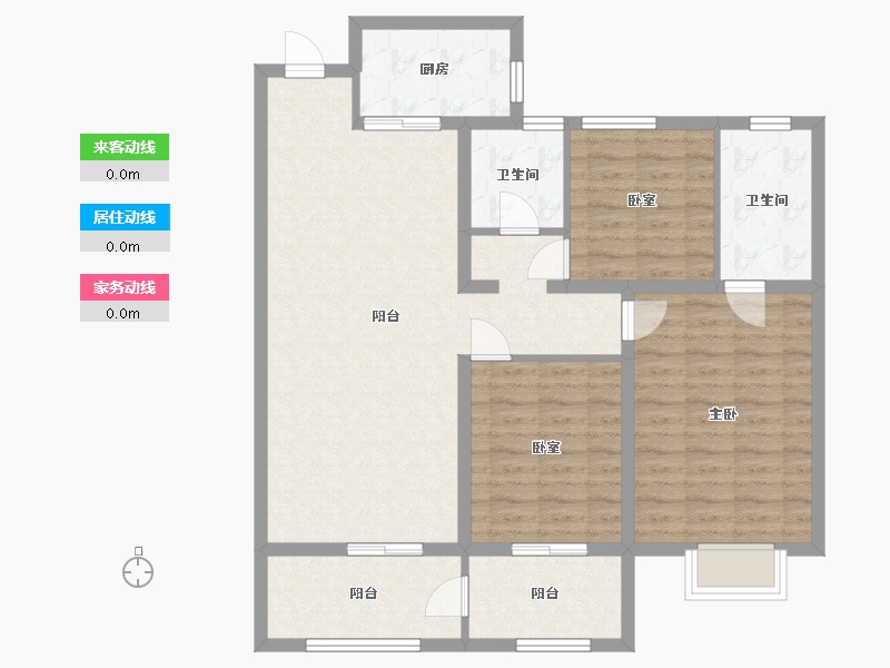 山东省-淄博市-龙泉家园悦景台-101.20-户型库-动静线