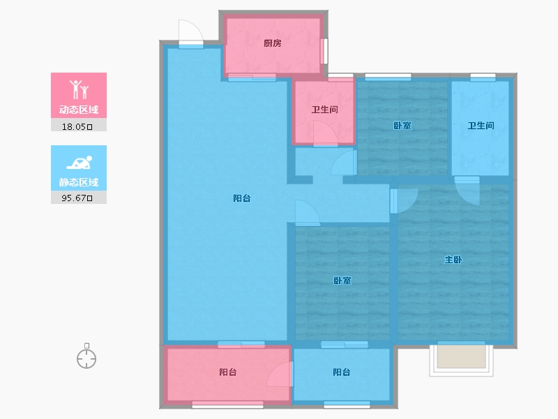 山东省-淄博市-龙泉家园悦景台-101.20-户型库-动静分区