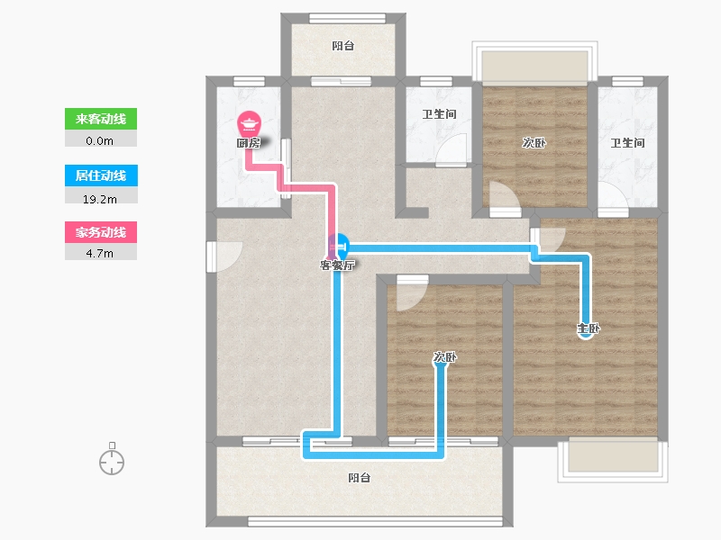 河南省-驻马店市-西湖豪庭-100.06-户型库-动静线