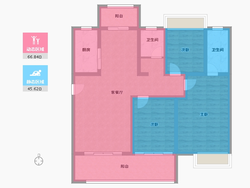 河南省-驻马店市-西湖豪庭-100.06-户型库-动静分区