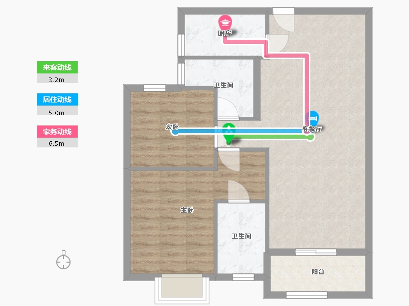 福建省-泉州市-书香名邸-81.50-户型库-动静线