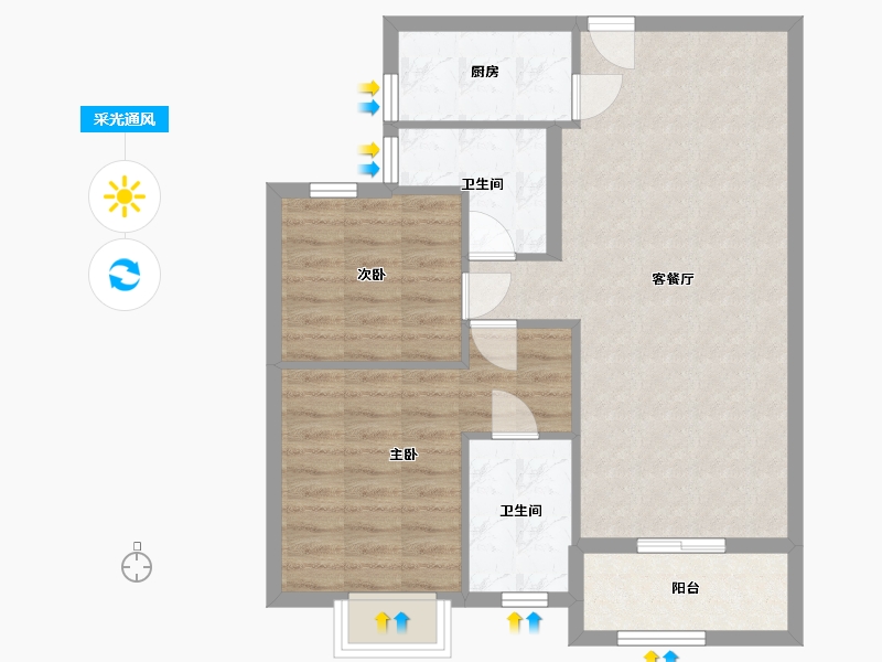 福建省-泉州市-书香名邸-81.50-户型库-采光通风