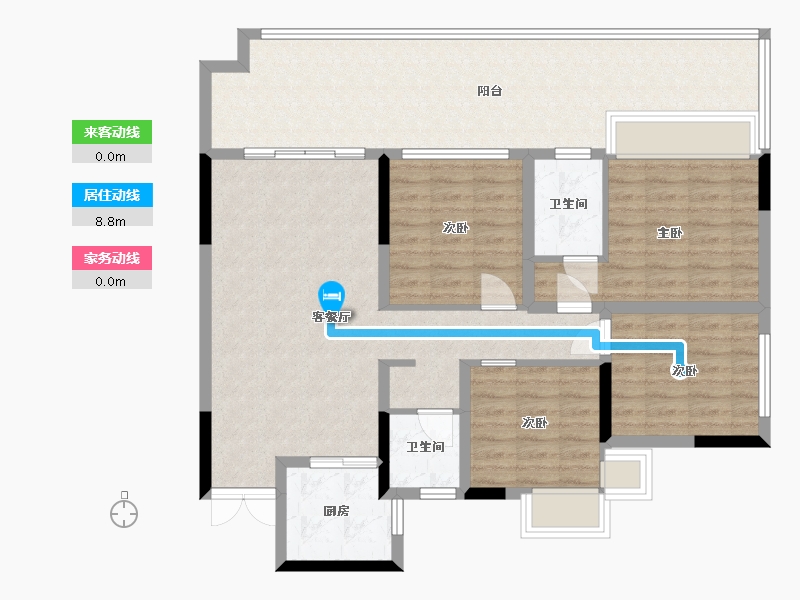 贵州省-遵义市-安得华府-98.78-户型库-动静线