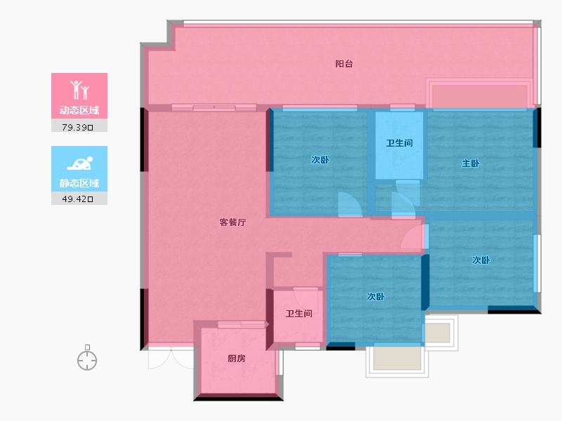 贵州省-遵义市-安得华府-98.78-户型库-动静分区